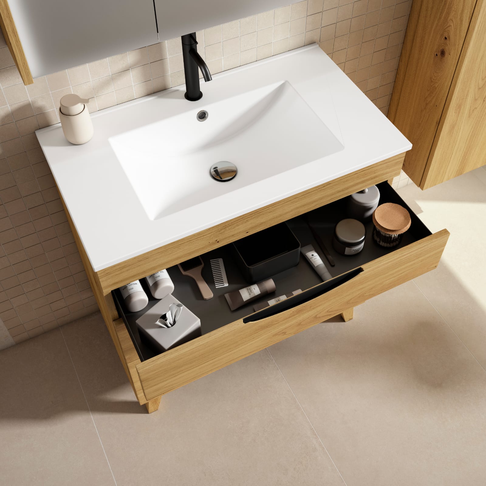 Cajones Metálicos Emuca Simplex de extracción Total