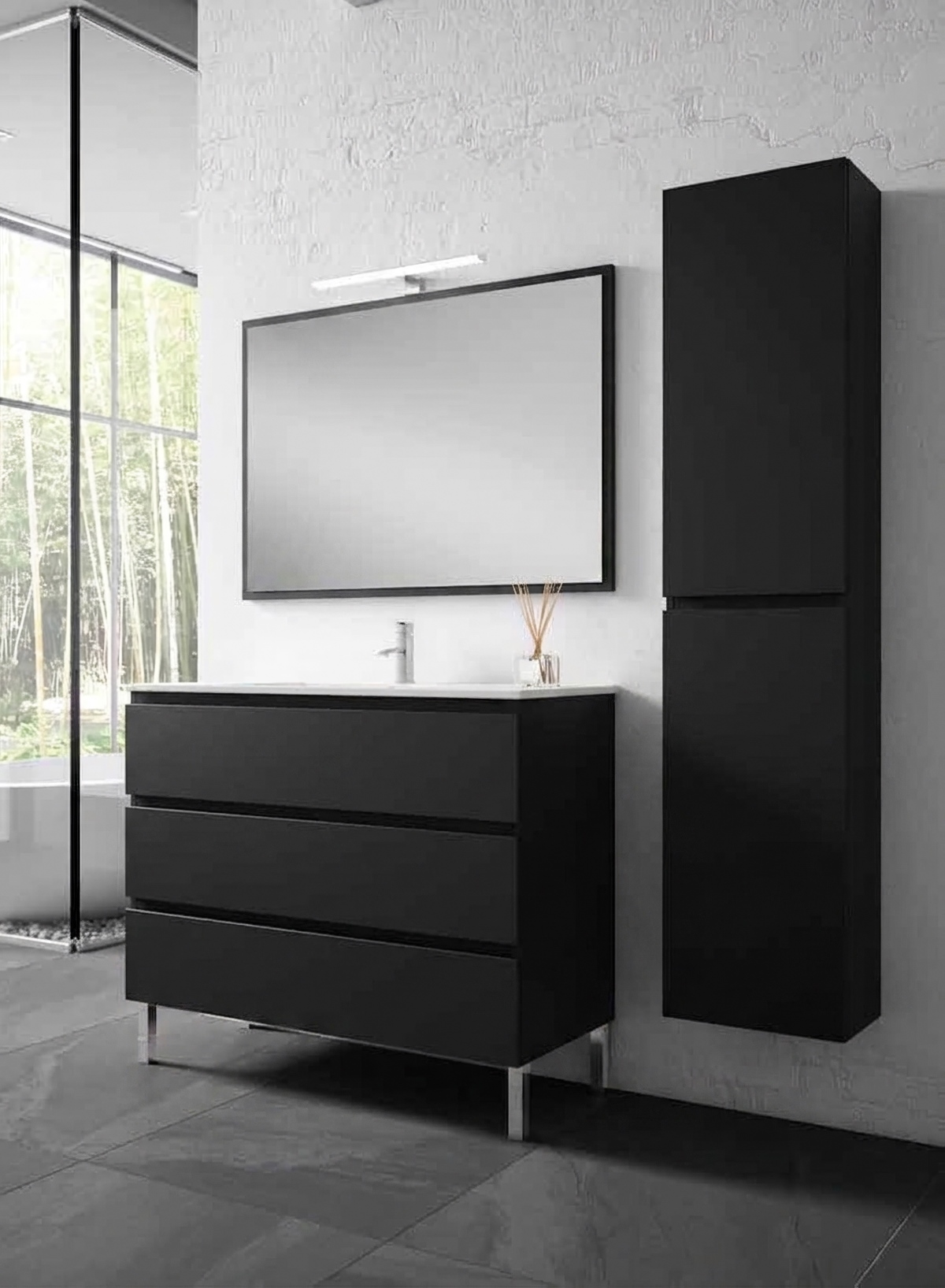 Muebles Zens KL de 100 cm. Lacado Negro Mate