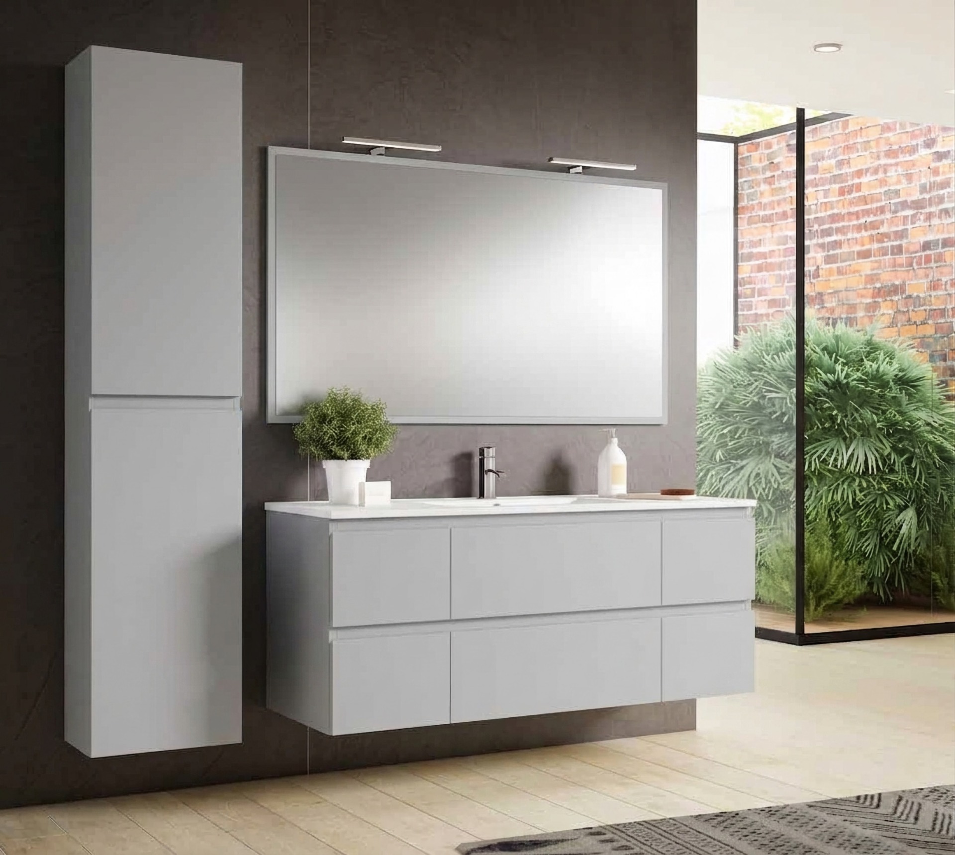 Muebles Zens KL de 120 cm. Lacado Gris Claro